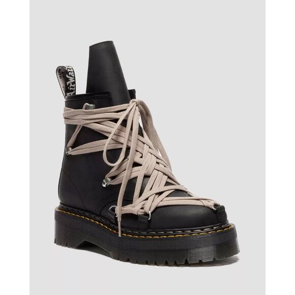 DR. MARTENS X RICK OWENS FW25 1460 QUAD SOLE MEGALACE BOOT OILY NUBUCK COW main image 9